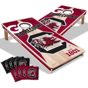 YouTheFan NCAA 2’ x 4’ Professional Wood Cornhole Game with Logo Bags(South Carolina Gamecocks)