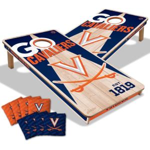 YouTheFan NCAA 2’ x 4’ Professional Wood Cornhole Game with Logo Bags(Virginia Cavaliers)