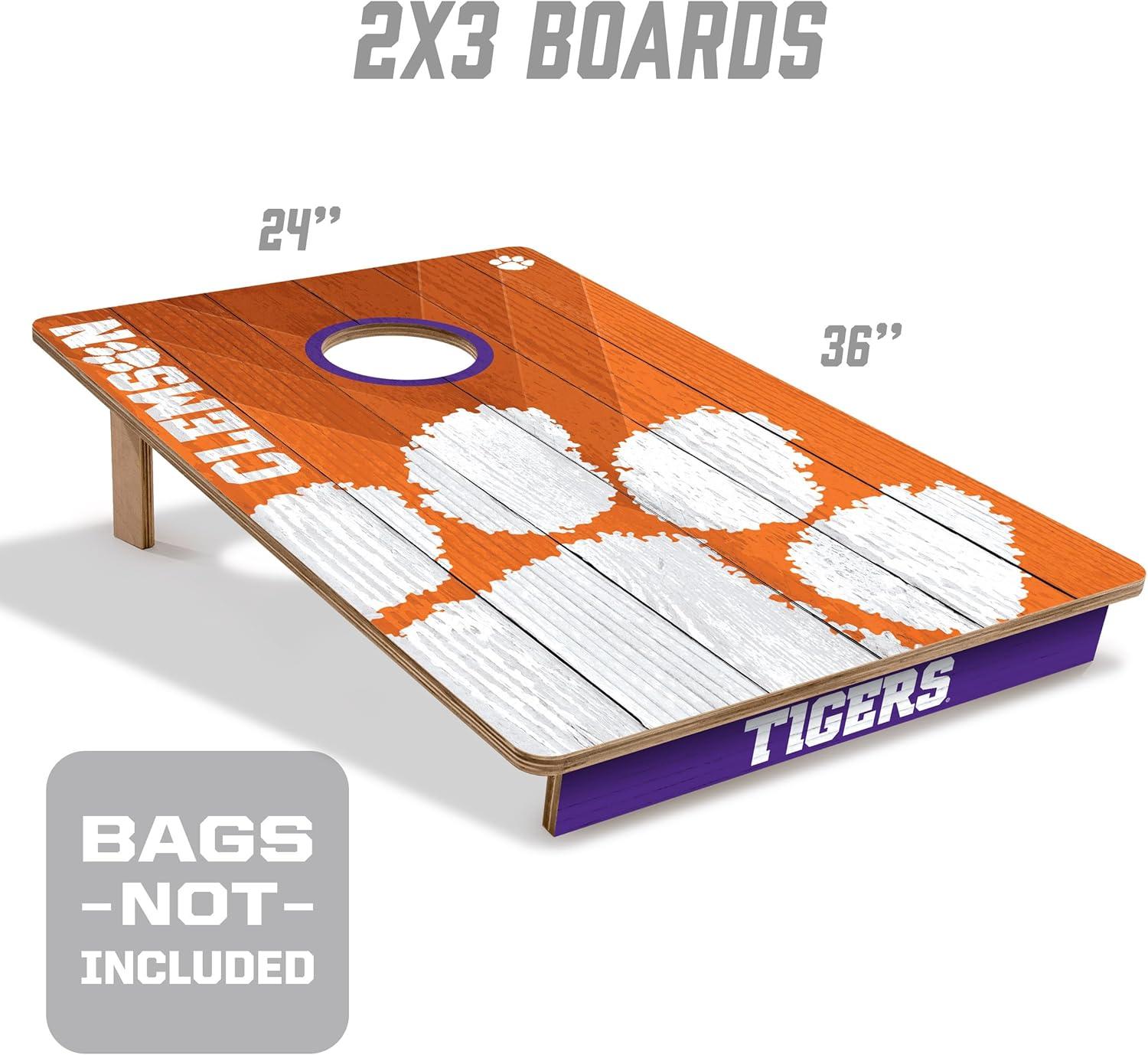 image:imageYouTheFan NCAA 2 x 3 Wood Cornhole GameClemson Tigers