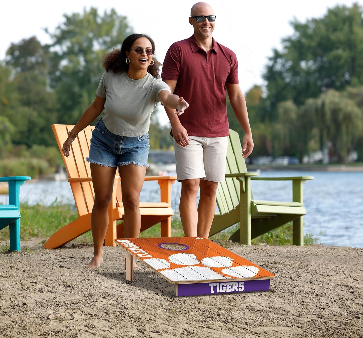 image:imageYouTheFan NCAA 2 x 3 Wood Cornhole GameClemson Tigers