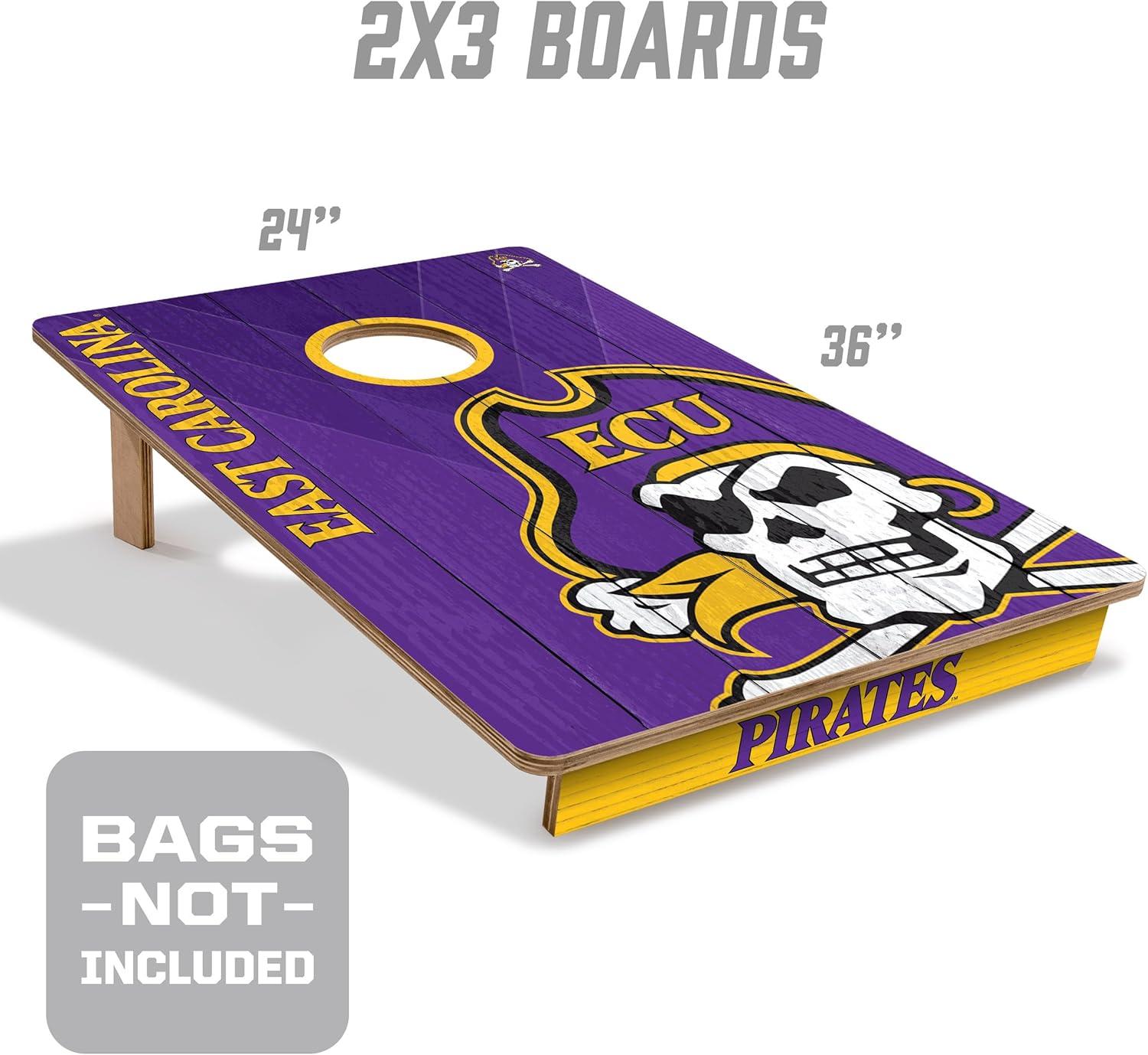 image:imageYouTheFan NCAA 2 x 3 Wood Cornhole GameEast Carolina Pirates