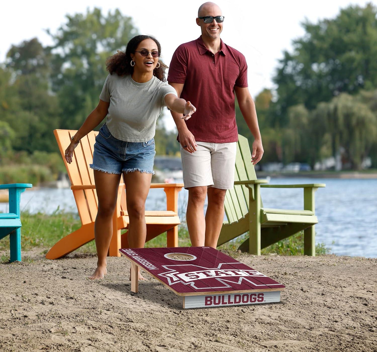 image:imageYouTheFan NCAA 2 x 3 Wood Cornhole GameMississippi State Bulldogs