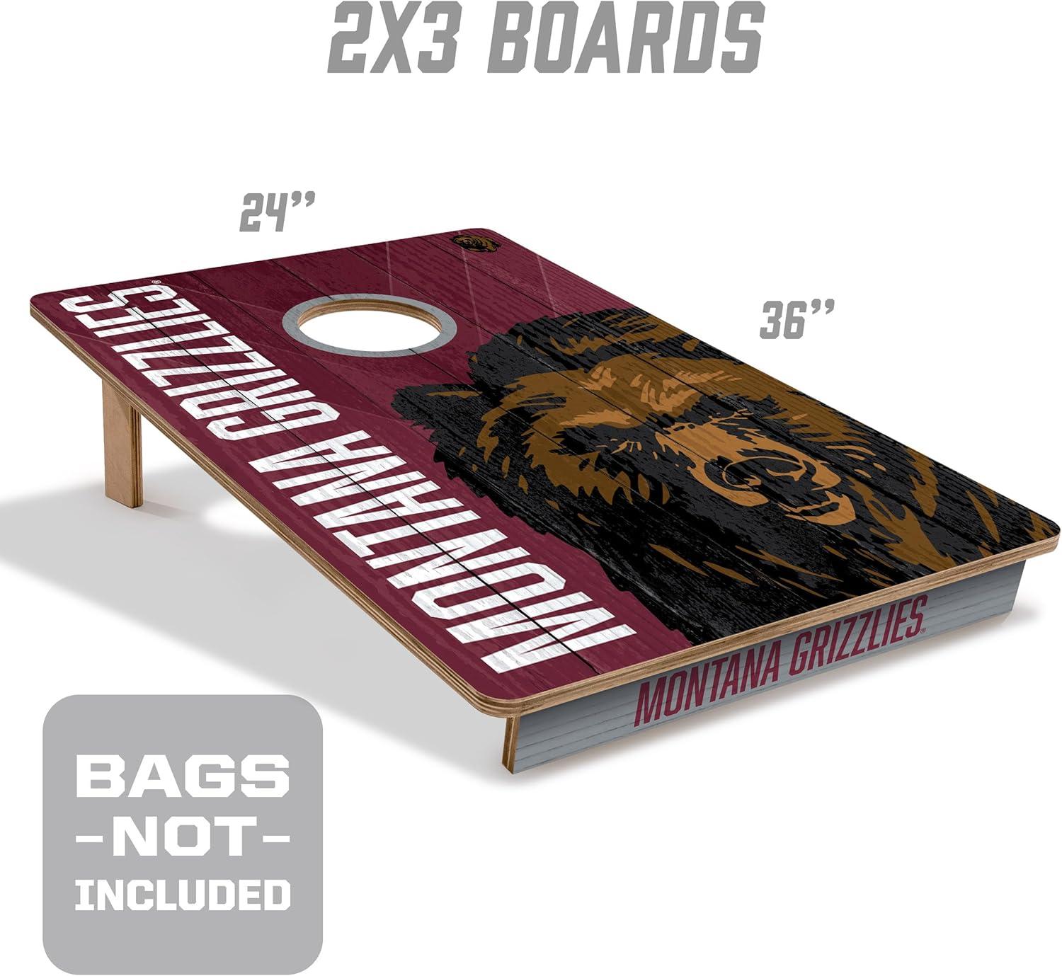image:imageYouTheFan NCAA 2 x 3 Wood Cornhole GameMontana Grizzlies