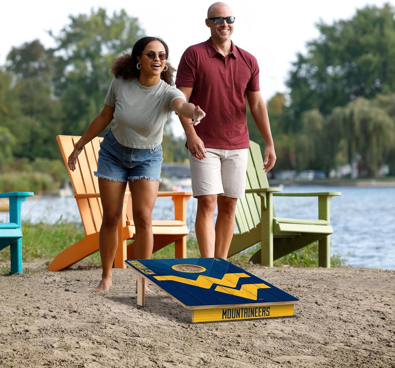 image:imageYouTheFan NCAA 2 x 3 Wood Cornhole GameWest Virginia Mountaineers