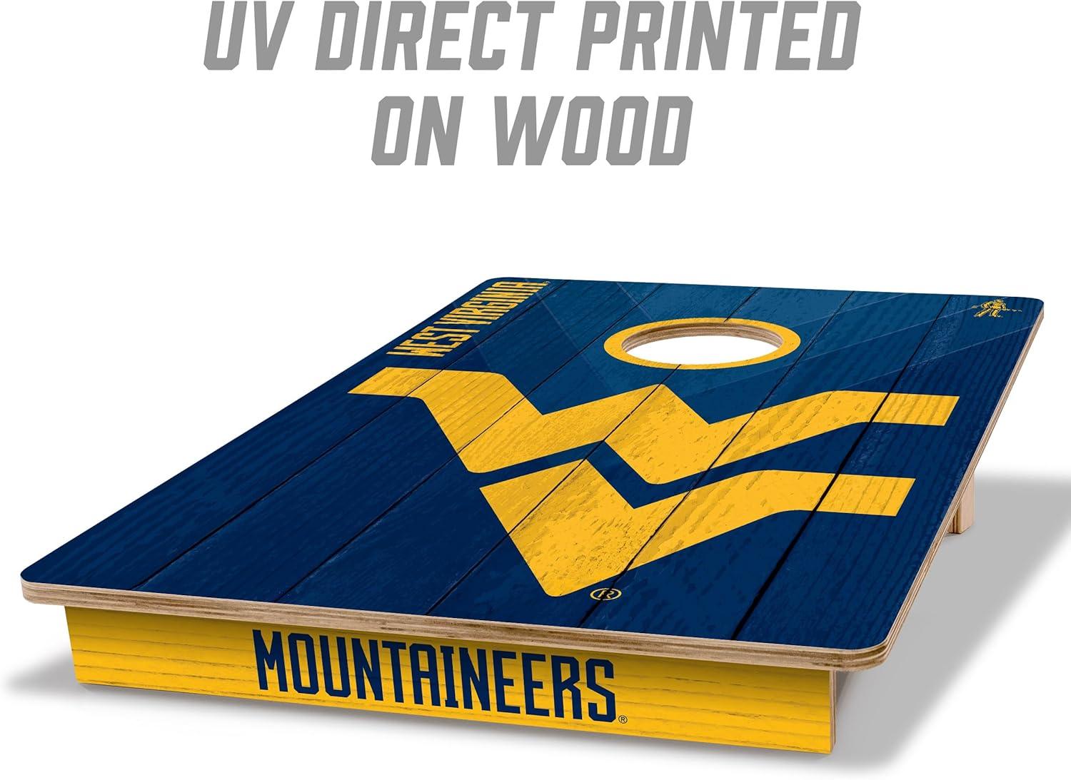 image:imageYouTheFan NCAA 2 x 3 Wood Cornhole GameWest Virginia Mountaineers