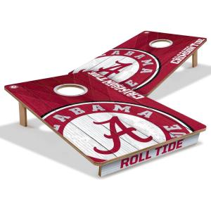 YouTheFan NCAA 2’ x 3’ Wood Cornhole Game(Alabama Crimson Tide)
