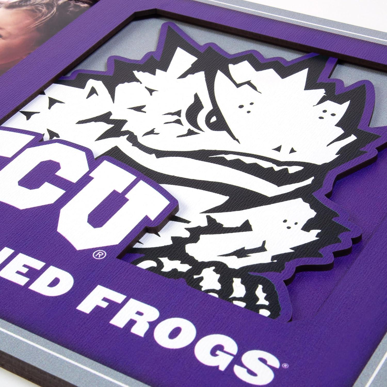 image:imageYouTheFan NCAA 3D Logo Picture FrameTCU Horned Frogs
