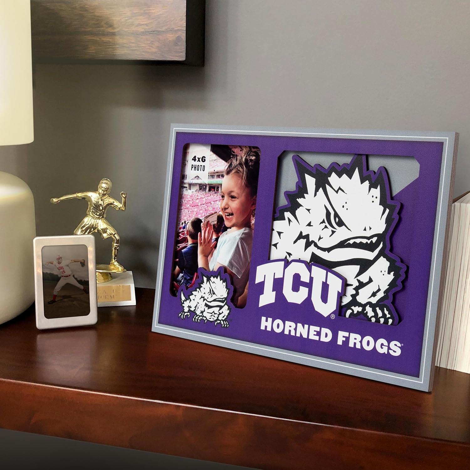image:imageYouTheFan NCAA 3D Logo Picture FrameTCU Horned Frogs