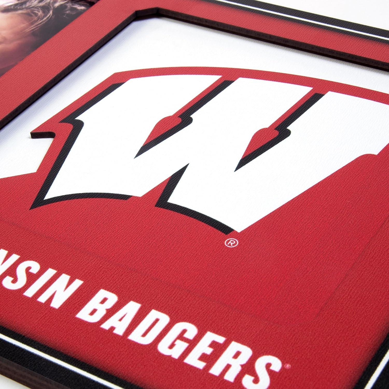 image:imageYouTheFan NCAA 3D Logo Picture FrameWisconsin Badgers