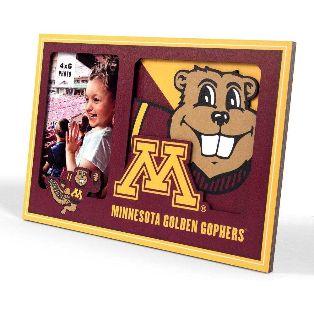 image:imageYouTheFan NCAA 3D Logo Picture FrameMinnesota Golden Gophers