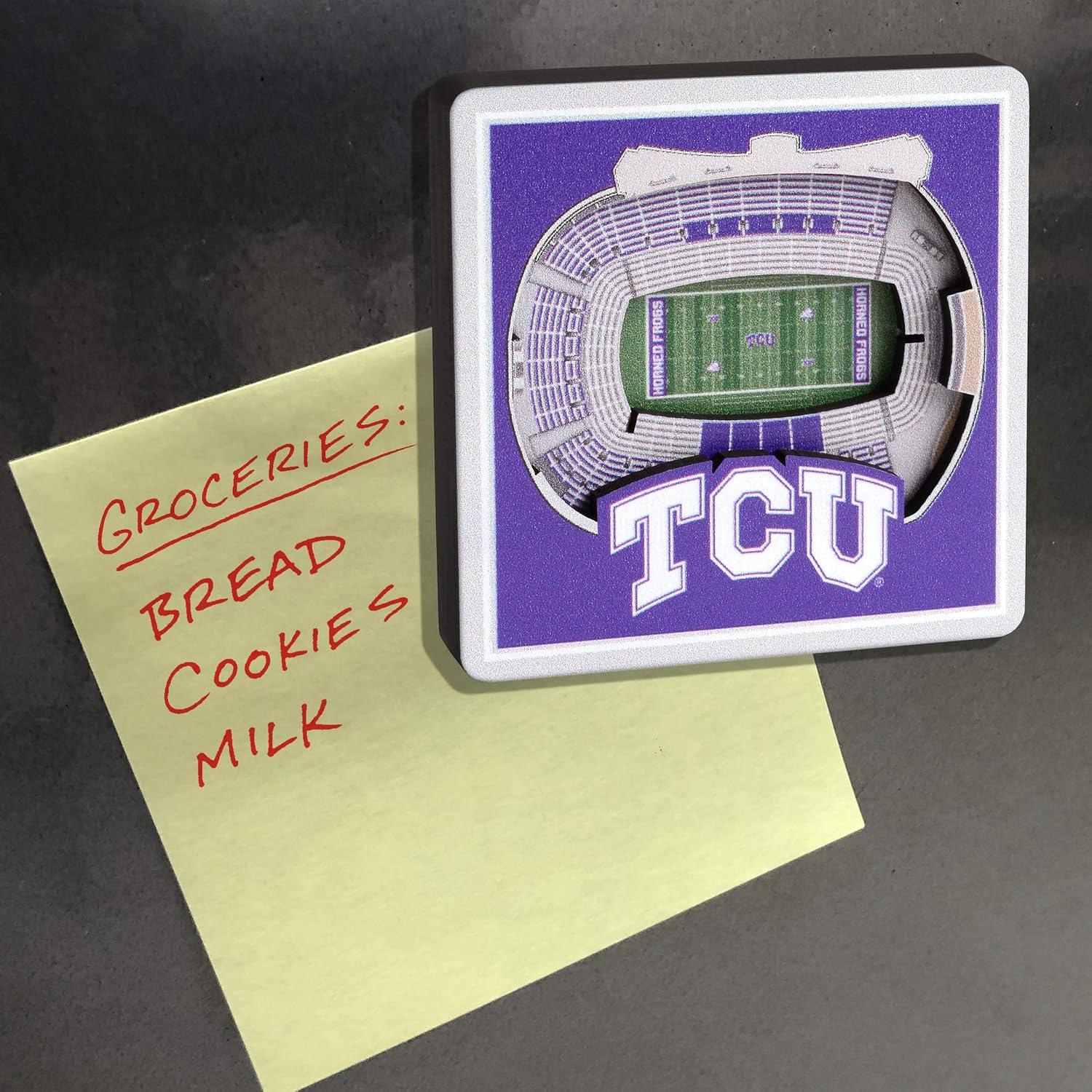 image:imageYouTheFan NCAA 3D StadiumView MagnetTCU Horned Frogs