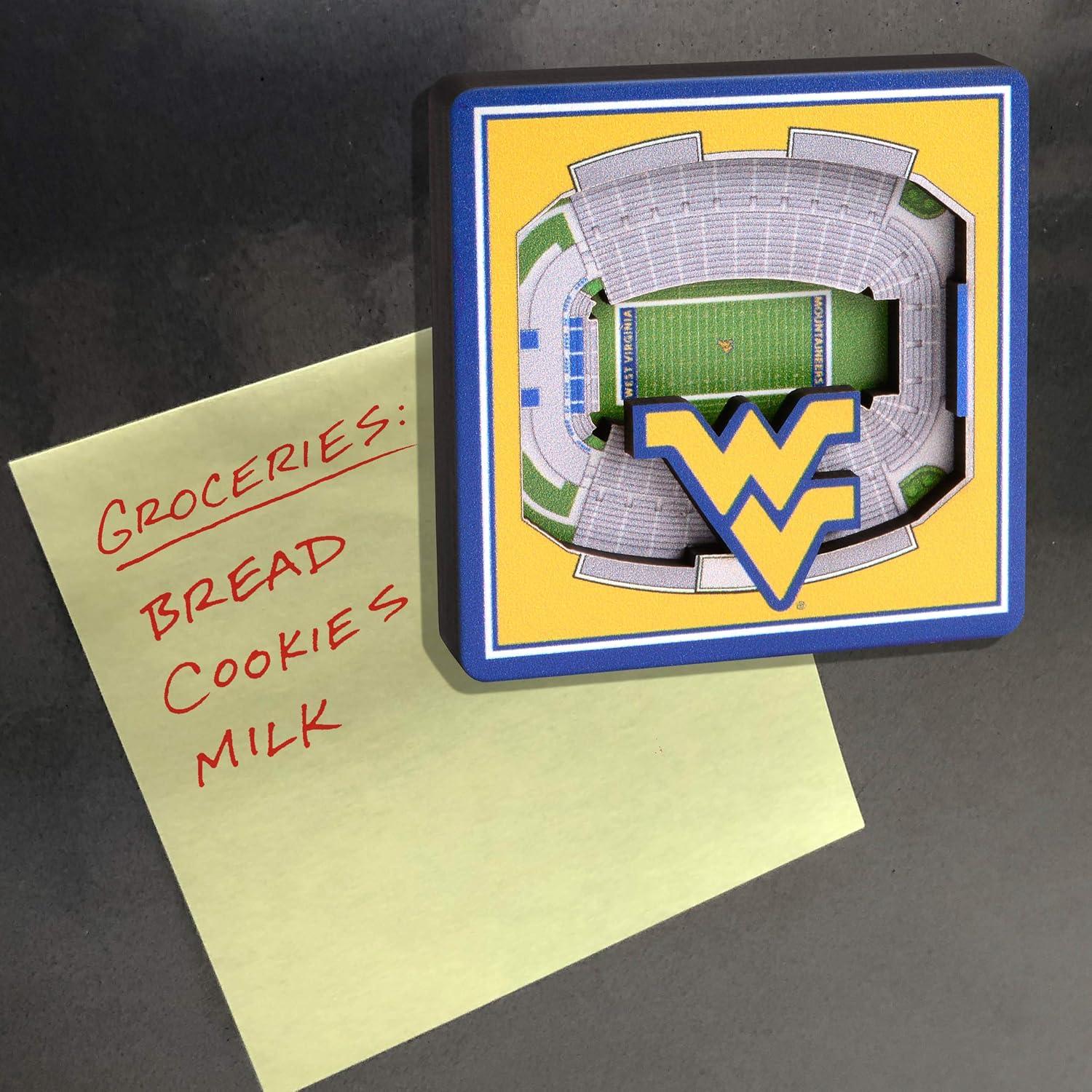 image:imageYouTheFan NCAA 3D StadiumView MagnetWest Virginia Mountaineers