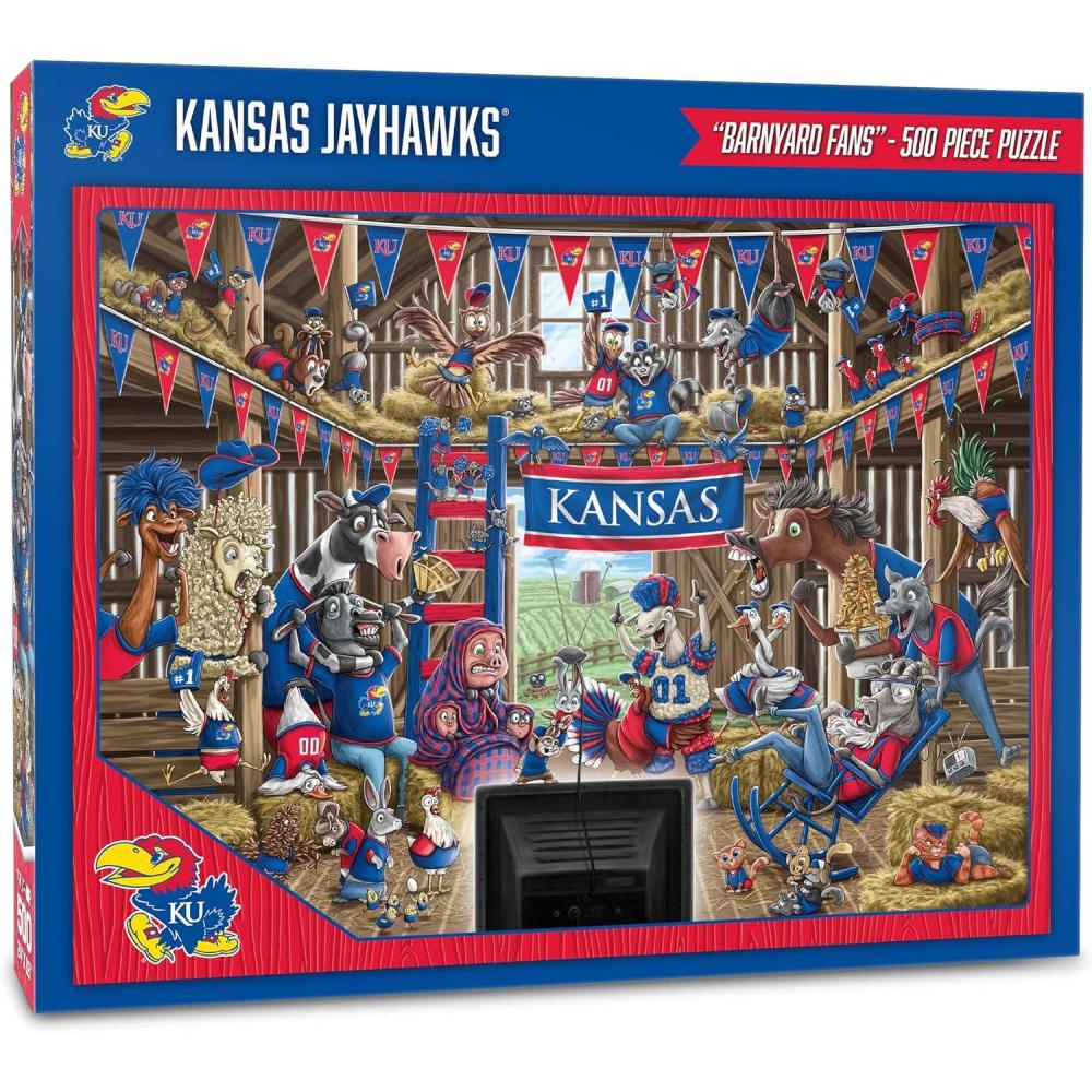 image:imageYouTheFan NCAA Barnyard Fans 500pc PuzzleKansas Jayhawks