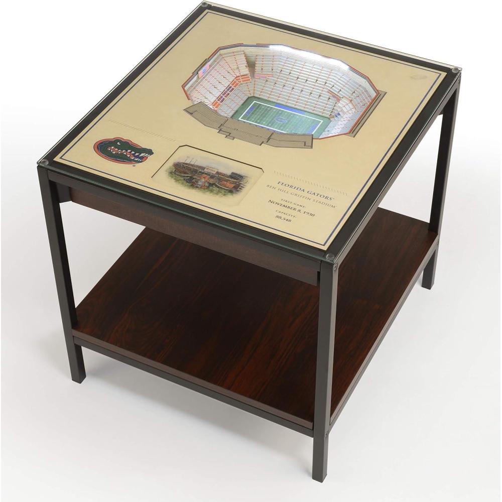 image:imageYouTheFan NCAA 25Layer StadiumView Lighted End TableFlorida Gators