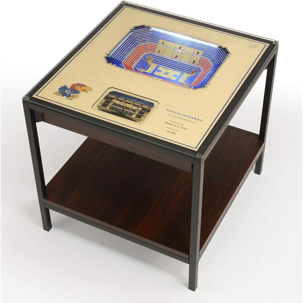 image:imageYouTheFan NCAA 25Layer StadiumView Lighted End TableKansas Jayhawks