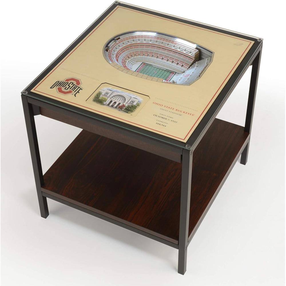 image:imageYouTheFan NCAA 25Layer StadiumView Lighted End TableOhio State Buckeyes