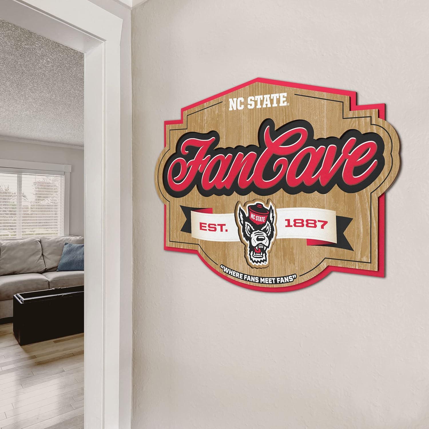 image:imageYouTheFan NCAA Fan Cave SignNC State Wolfpack