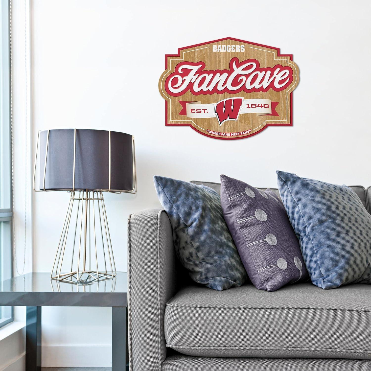 image:imageYouTheFan NCAA Fan Cave SignWisconsin Badgers