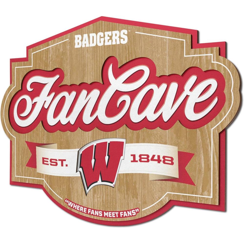 image:imageYouTheFan NCAA Fan Cave SignWisconsin Badgers