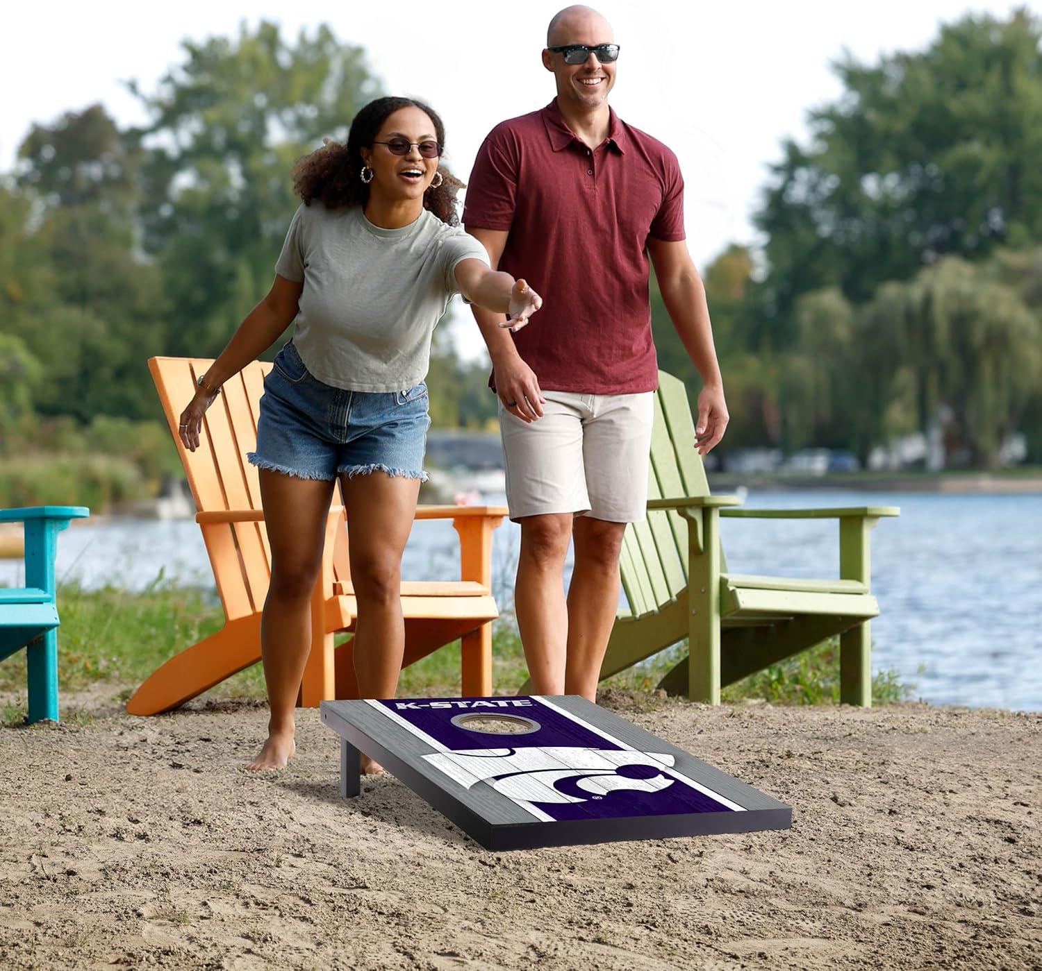 image:imageYouTheFan NCAA 2 x 3 Portable Cornhole Game with Logo BagsKansas State Wildcats