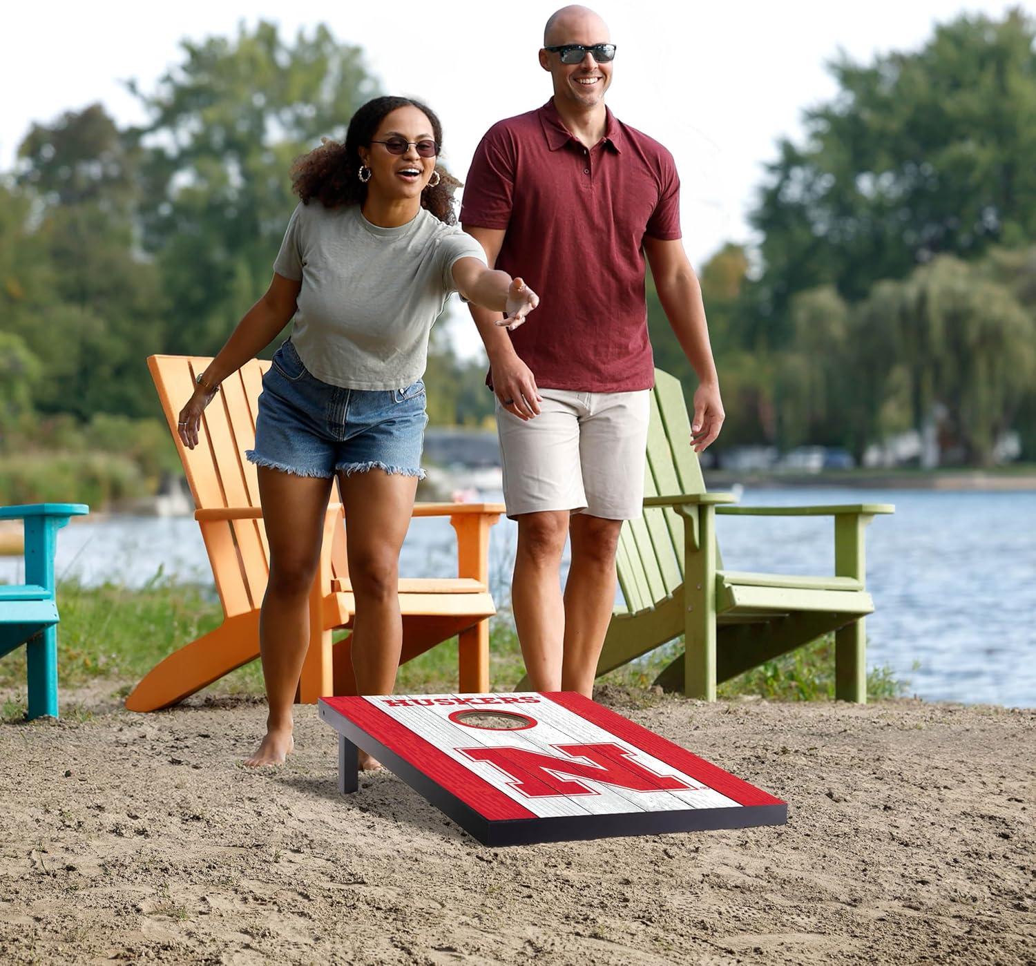 image:imageYouTheFan NCAA 2 x 3 Portable Cornhole Game with Logo BagsNebraska Cornhuskers