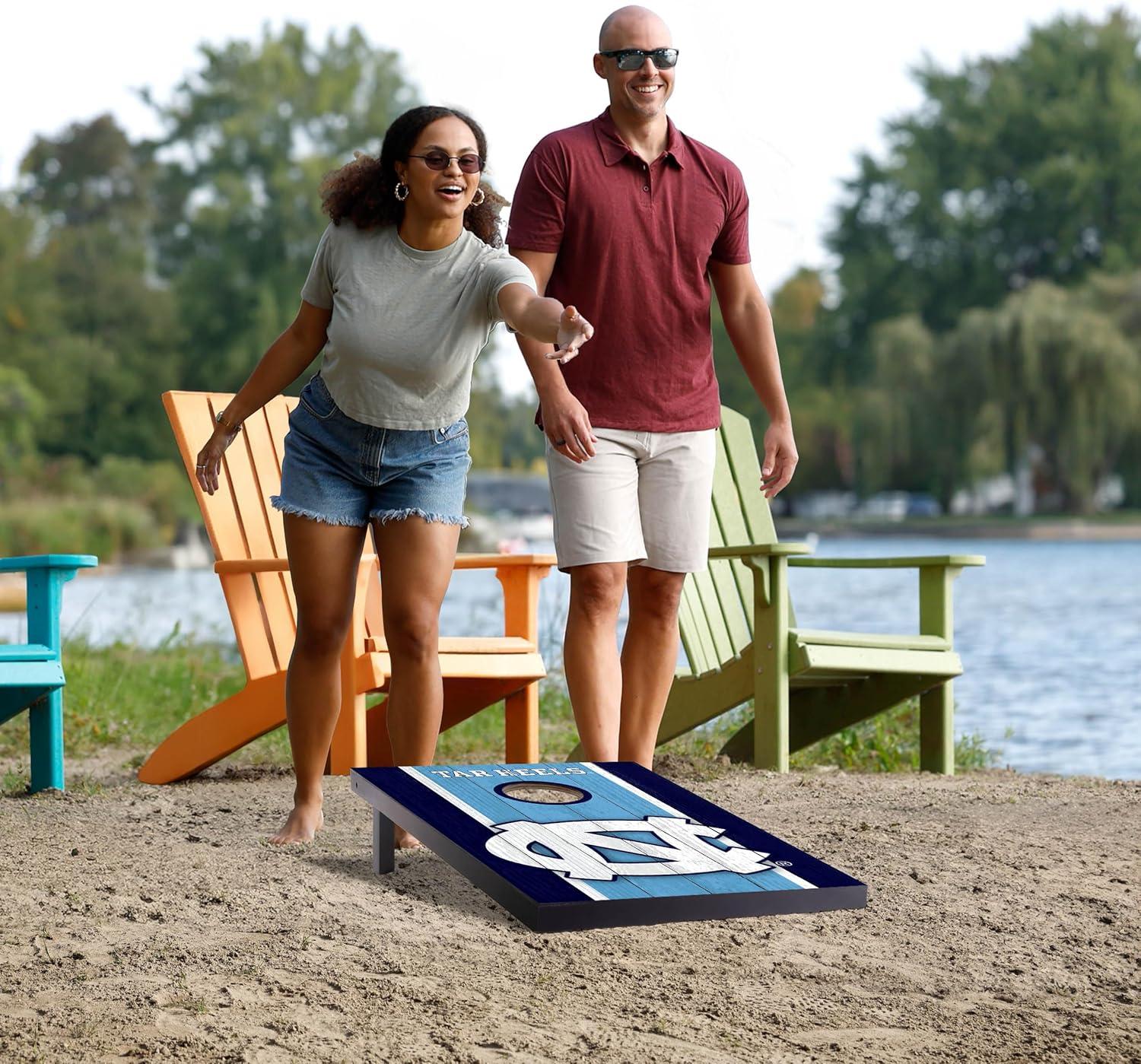 image:imageYouTheFan NCAA 2 x 3 Portable Cornhole Game with Logo BagsNorth Carolina Tar Heels