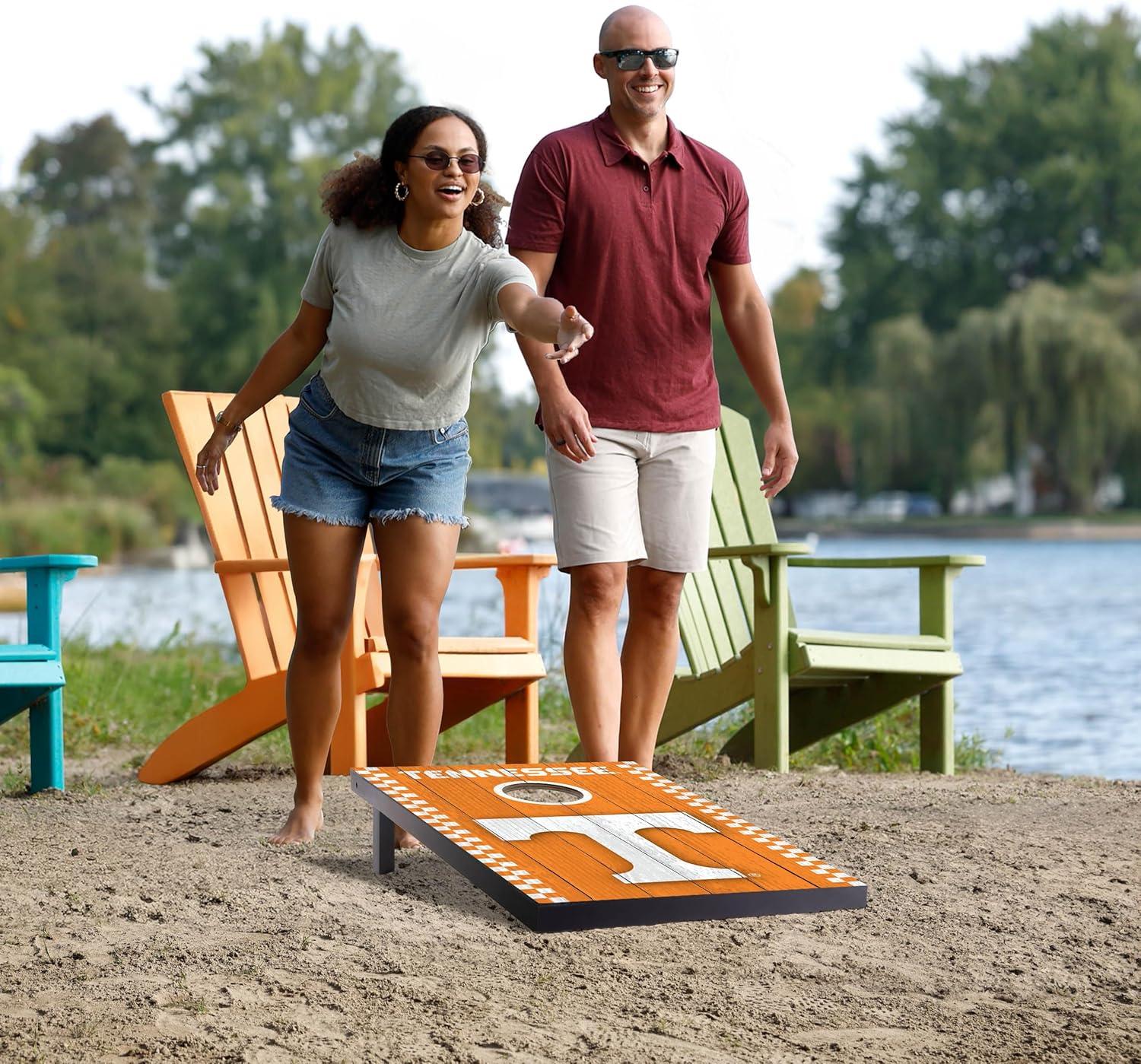 image:imageYouTheFan NCAA 2 x 3 Portable Cornhole Game with Logo BagsTennessee Volunteers