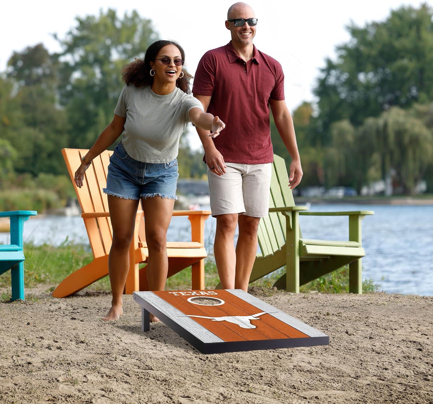 image:imageYouTheFan NCAA 2 x 3 Portable Cornhole Game with Logo BagsTexas Longhorns