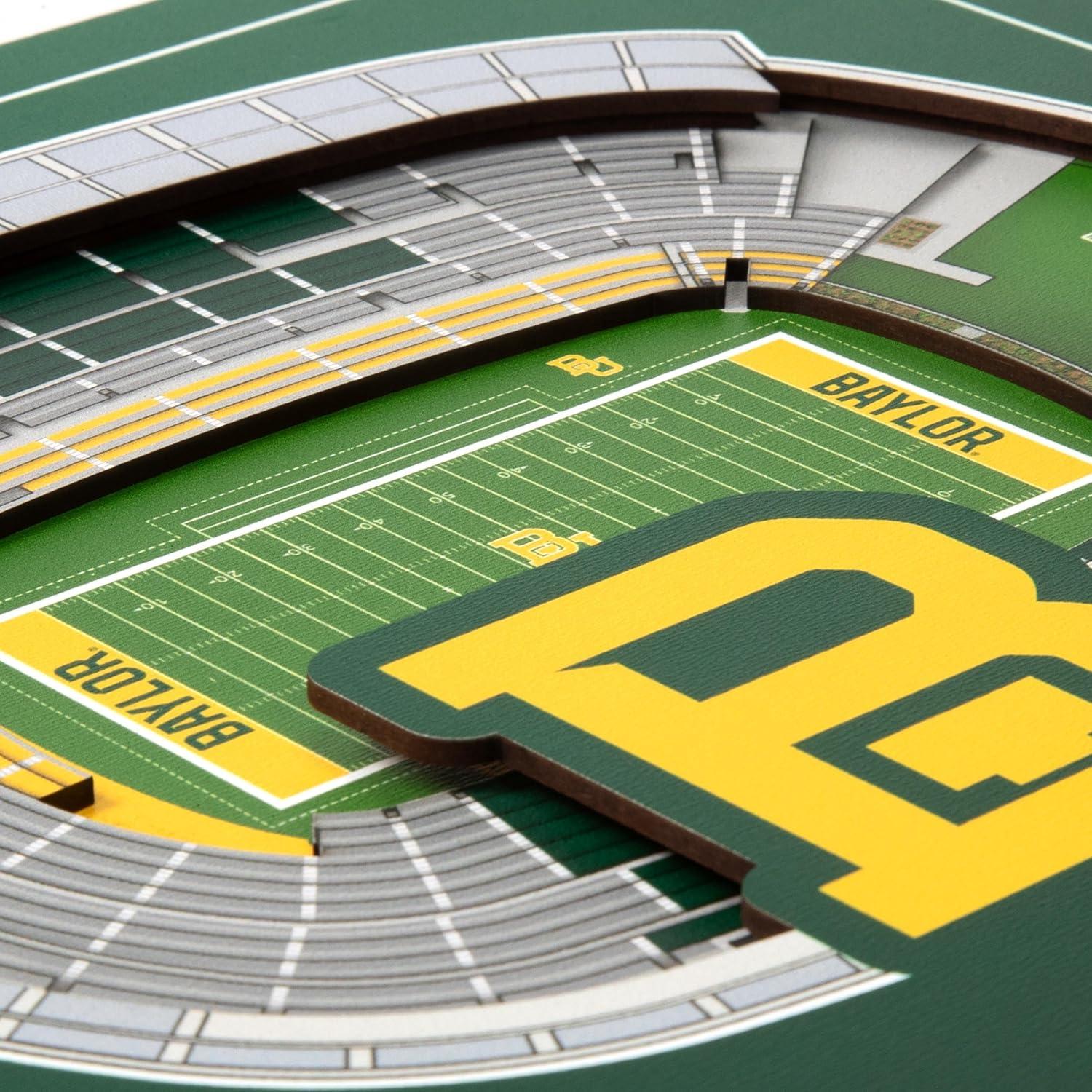 image:imageYouTheFan Officiallylicensed NCAA Stadium Series 3D Wall Art multilayer team stadium replica detailed sports fan gift indoor decorBaylor Bears