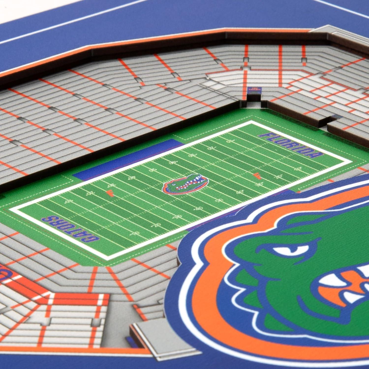 image:imageYouTheFan Officiallylicensed NCAA Stadium Series 3D Wall Art multilayer team stadium replica detailed sports fan gift indoor decorFlorida Gators