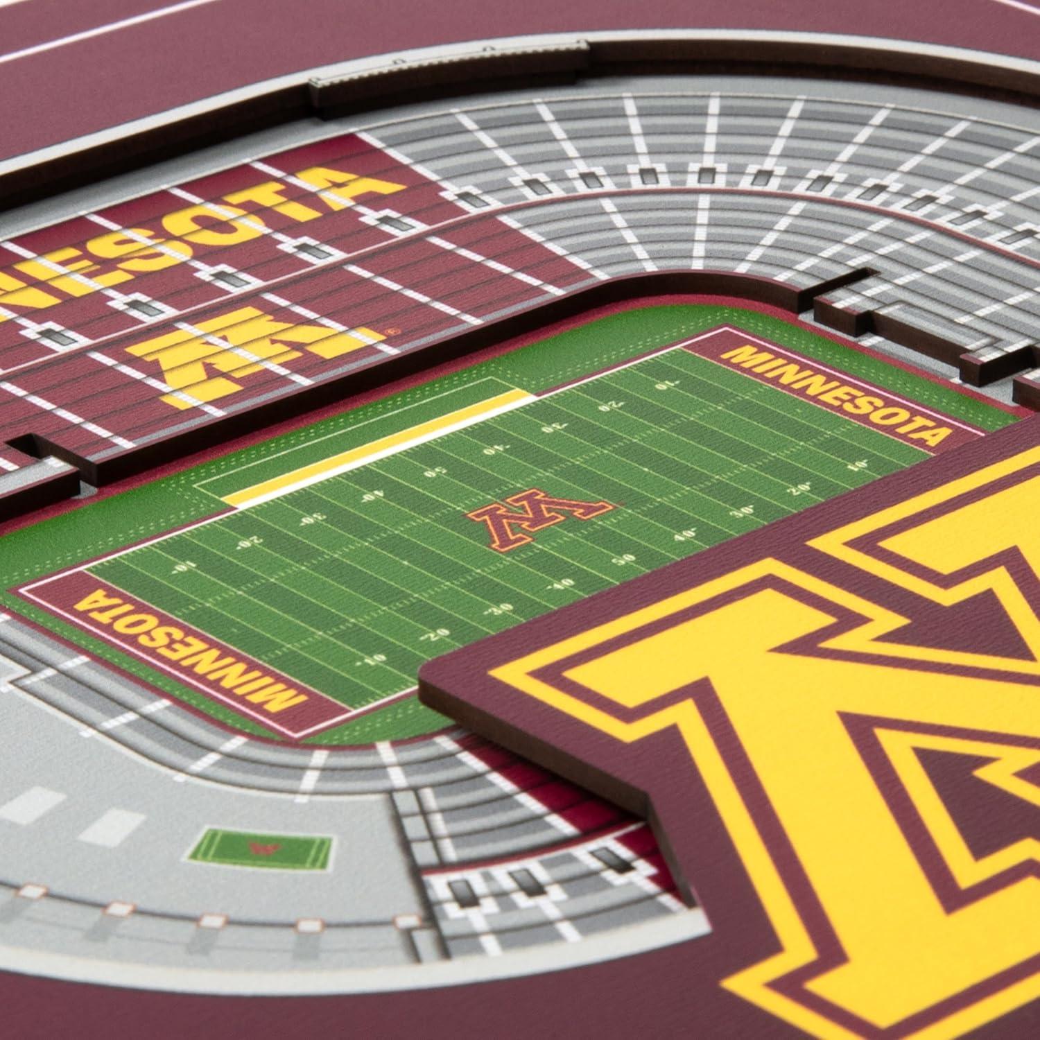 image:imageYouTheFan Officiallylicensed NCAA Stadium Series 3D Wall Art multilayer team stadium replica detailed sports fan gift indoor decorMinnesota Golden Gophers
