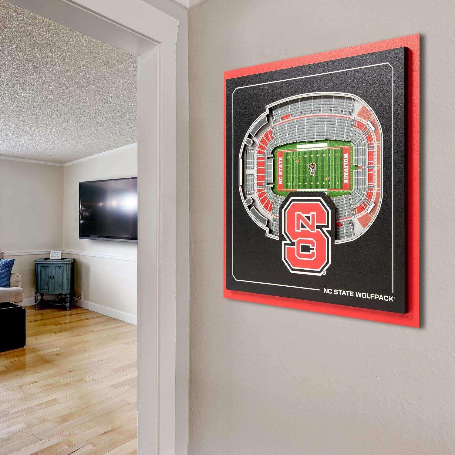 image:imageYouTheFan Officiallylicensed NCAA Stadium Series 3D Wall Art multilayer team stadium replica detailed sports fan gift indoor decorNC State Wolfpack