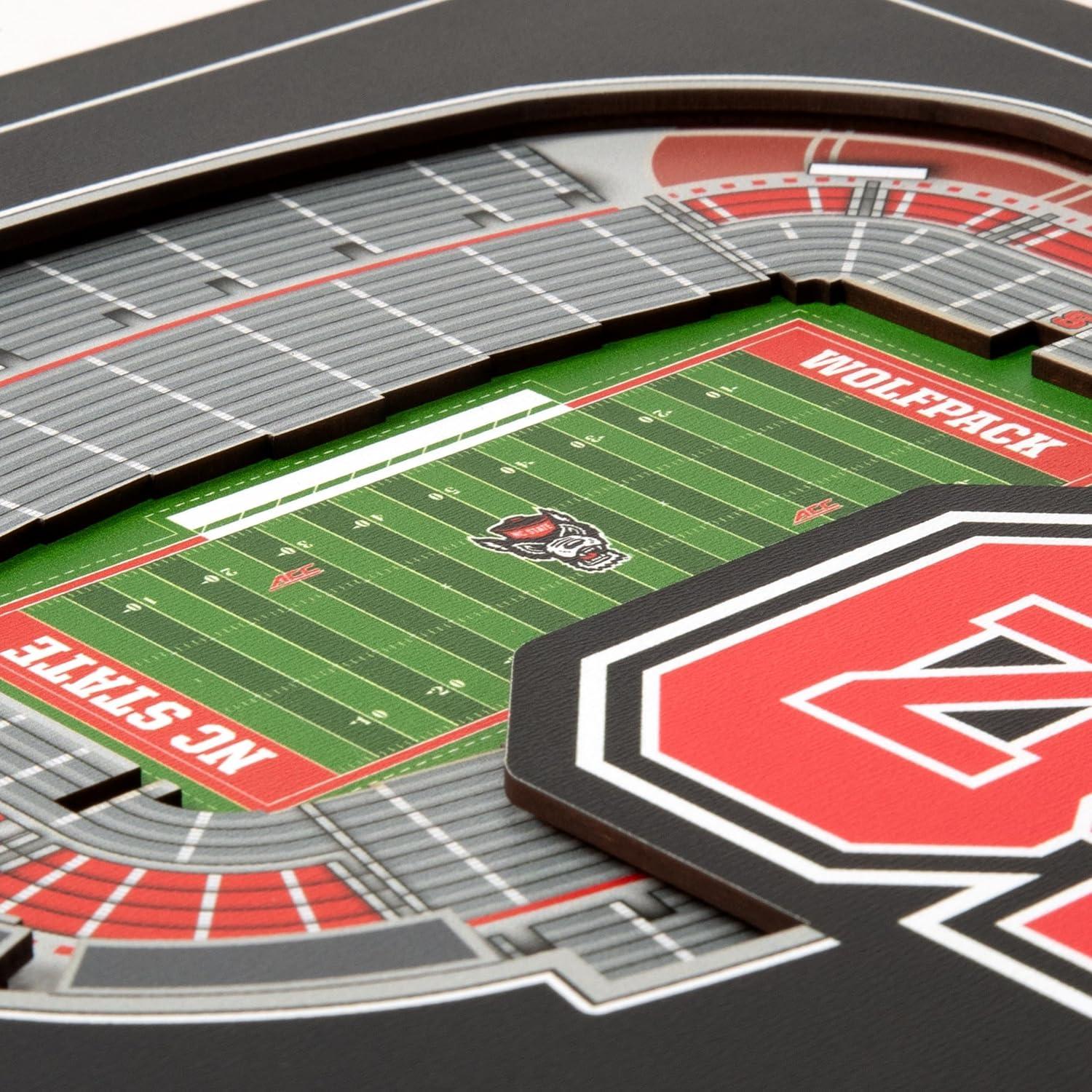 image:imageYouTheFan Officiallylicensed NCAA Stadium Series 3D Wall Art multilayer team stadium replica detailed sports fan gift indoor decorNC State Wolfpack