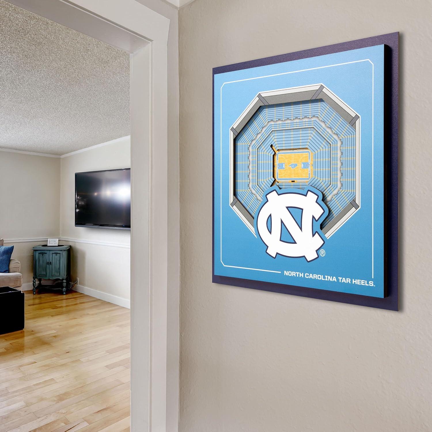 image:imageYouTheFan Officiallylicensed NCAA Stadium Series 3D Wall Art multilayer team stadium replica detailed sports fan gift indoor decorNorth Carolina Tar Heels