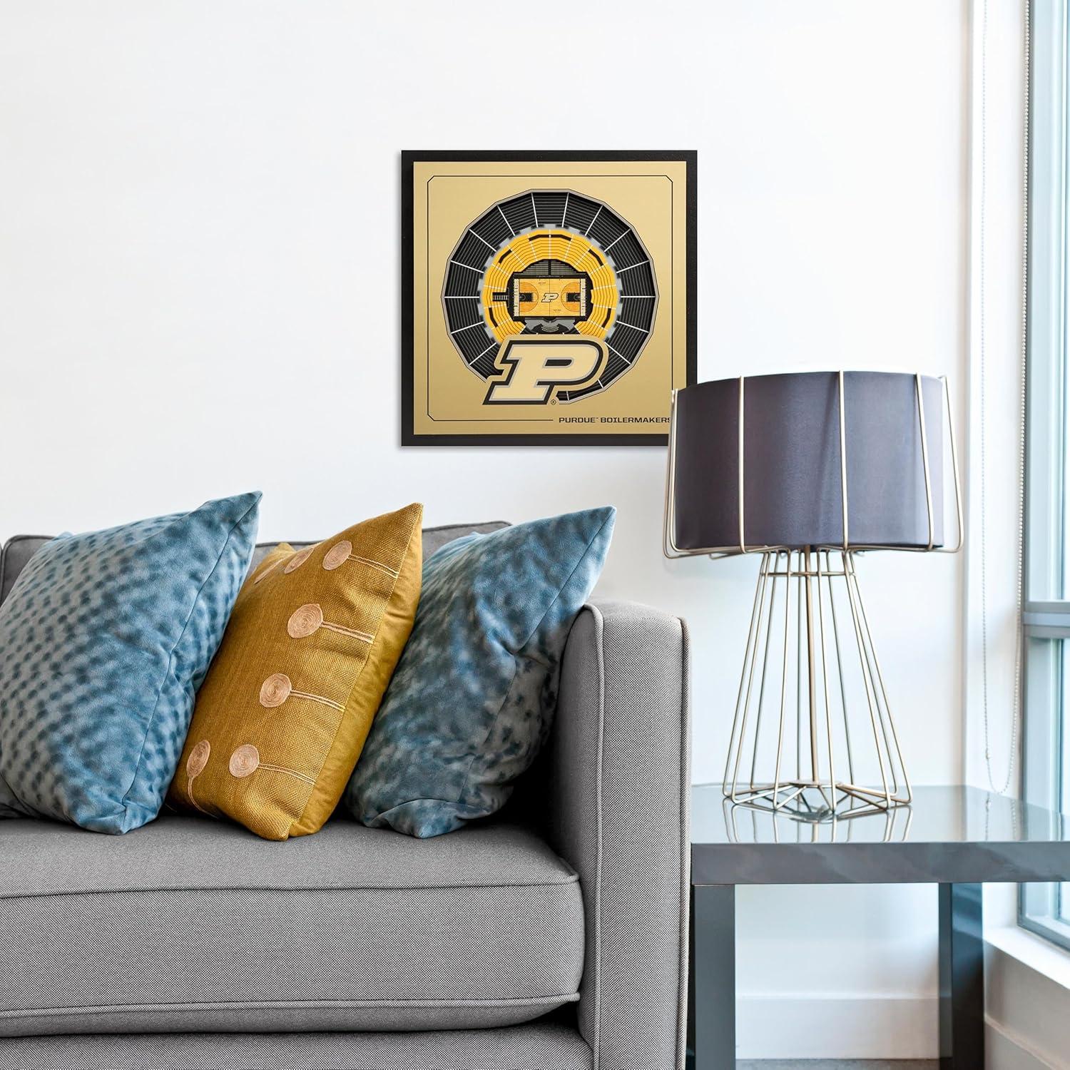 image:imageYouTheFan Officiallylicensed NCAA Stadium Series 3D Wall Art multilayer team stadium replica detailed sports fan gift indoor decorPurdue Boilermakers BB