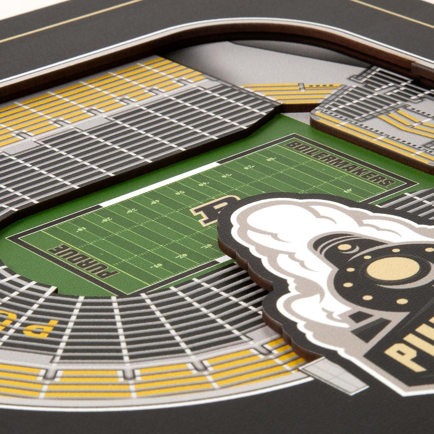 image:imageYouTheFan Officiallylicensed NCAA Stadium Series 3D Wall Art multilayer team stadium replica detailed sports fan gift indoor decorPurdue Boilermakers FB