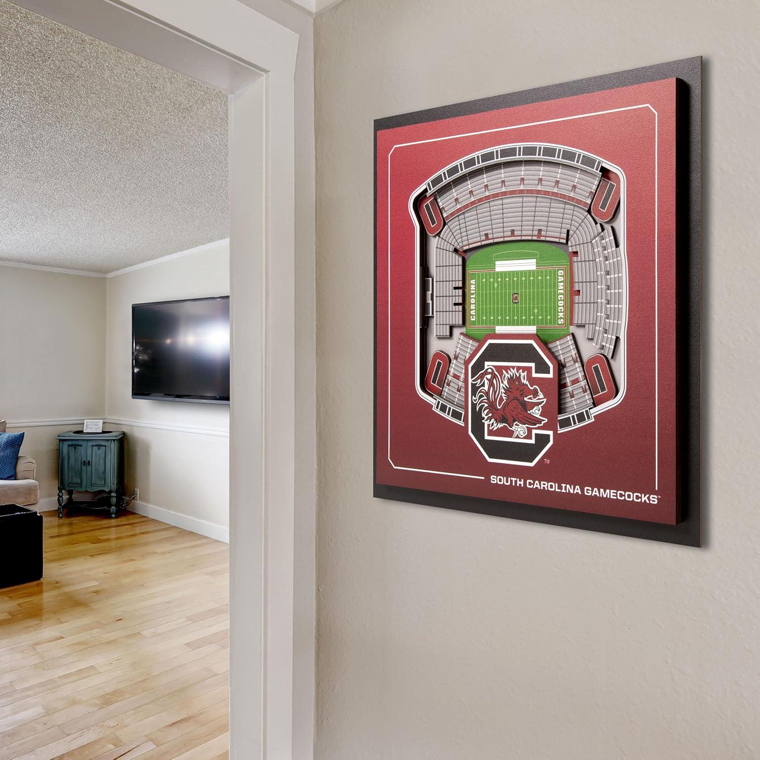 image:imageYouTheFan Officiallylicensed NCAA Stadium Series 3D Wall Art multilayer team stadium replica detailed sports fan gift indoor decorSouth Carolina Gamecocks