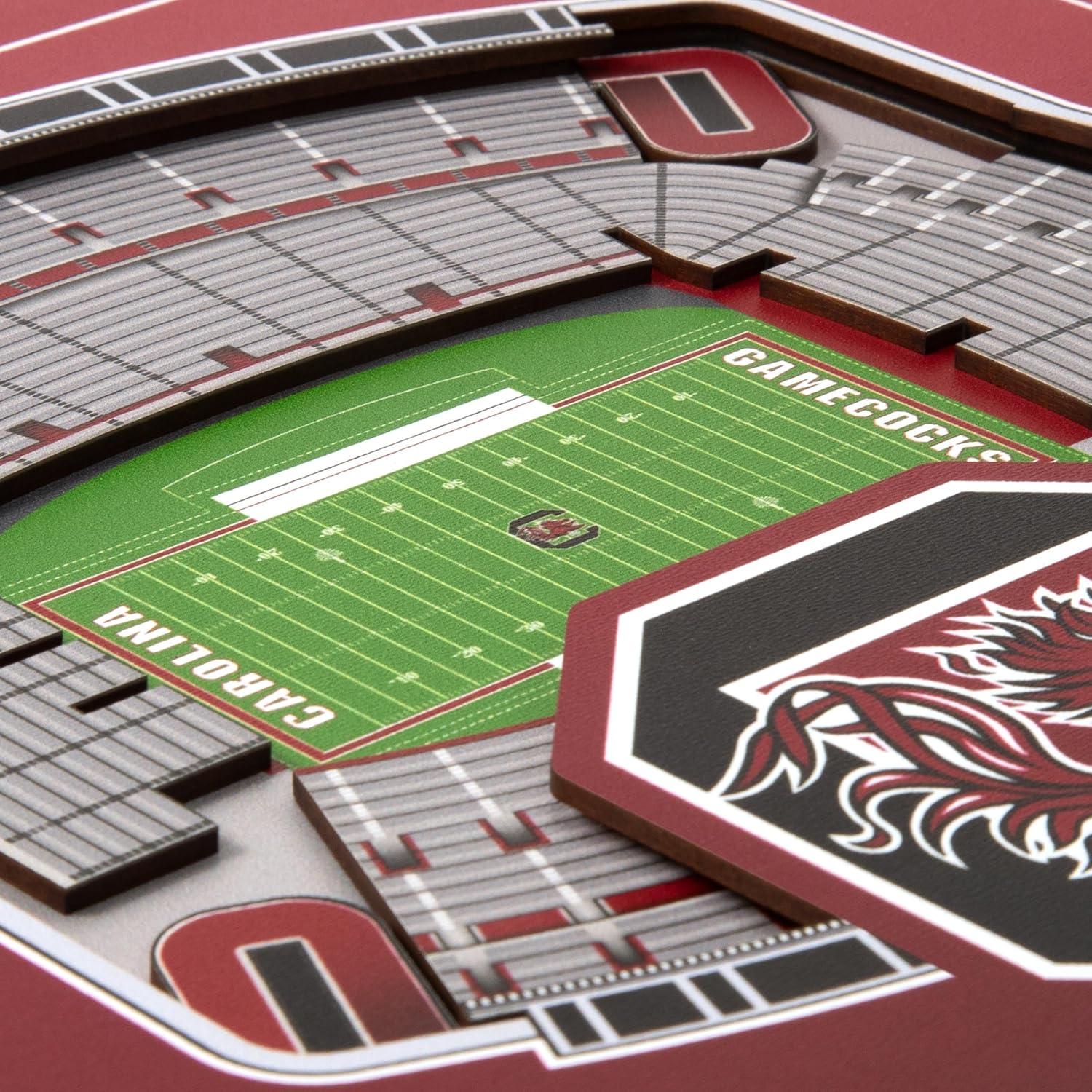 image:imageYouTheFan Officiallylicensed NCAA Stadium Series 3D Wall Art multilayer team stadium replica detailed sports fan gift indoor decorSouth Carolina Gamecocks