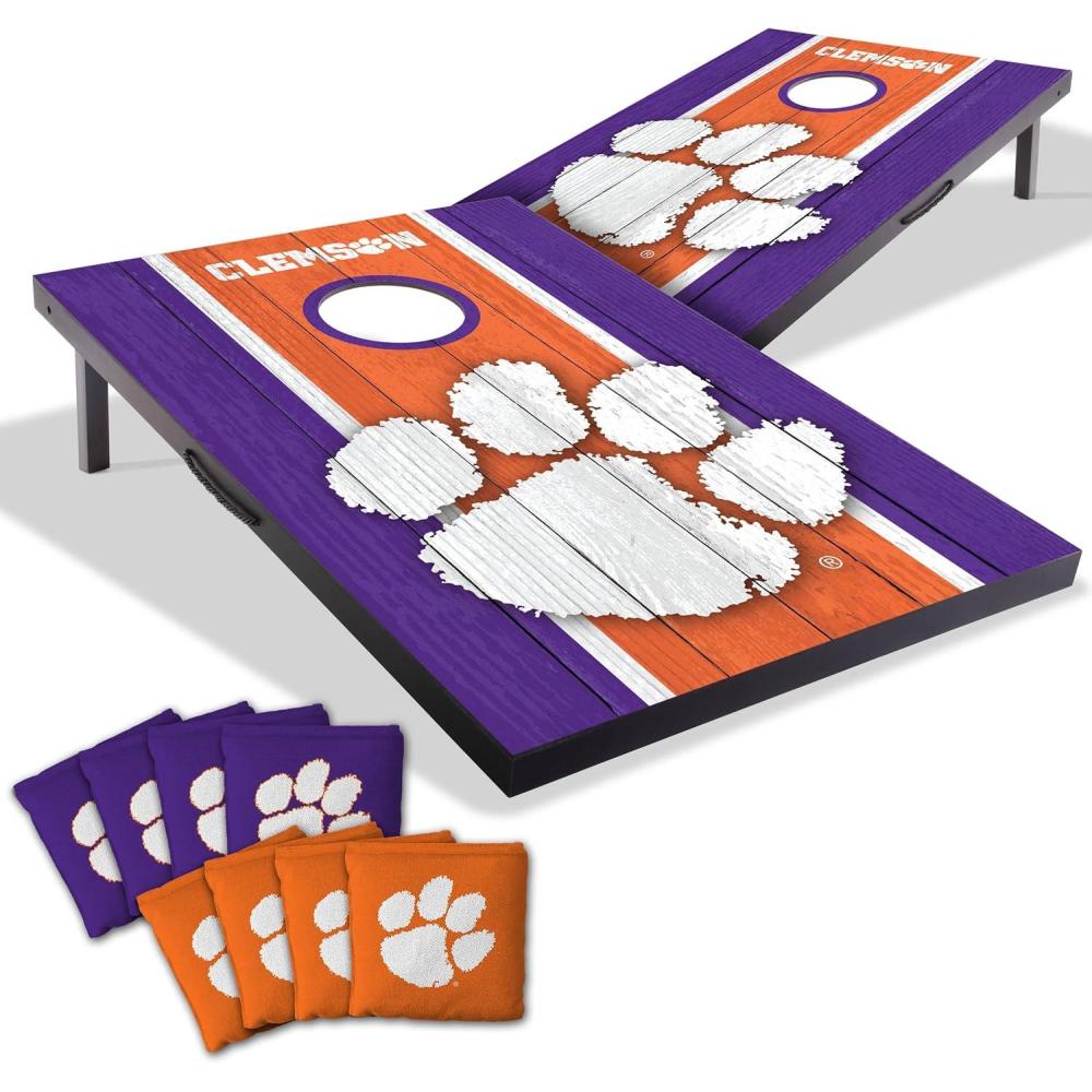 image:imageYouTheFan NCAA 2 x 3 Portable Cornhole Game with Logo BagsClemson Tigers