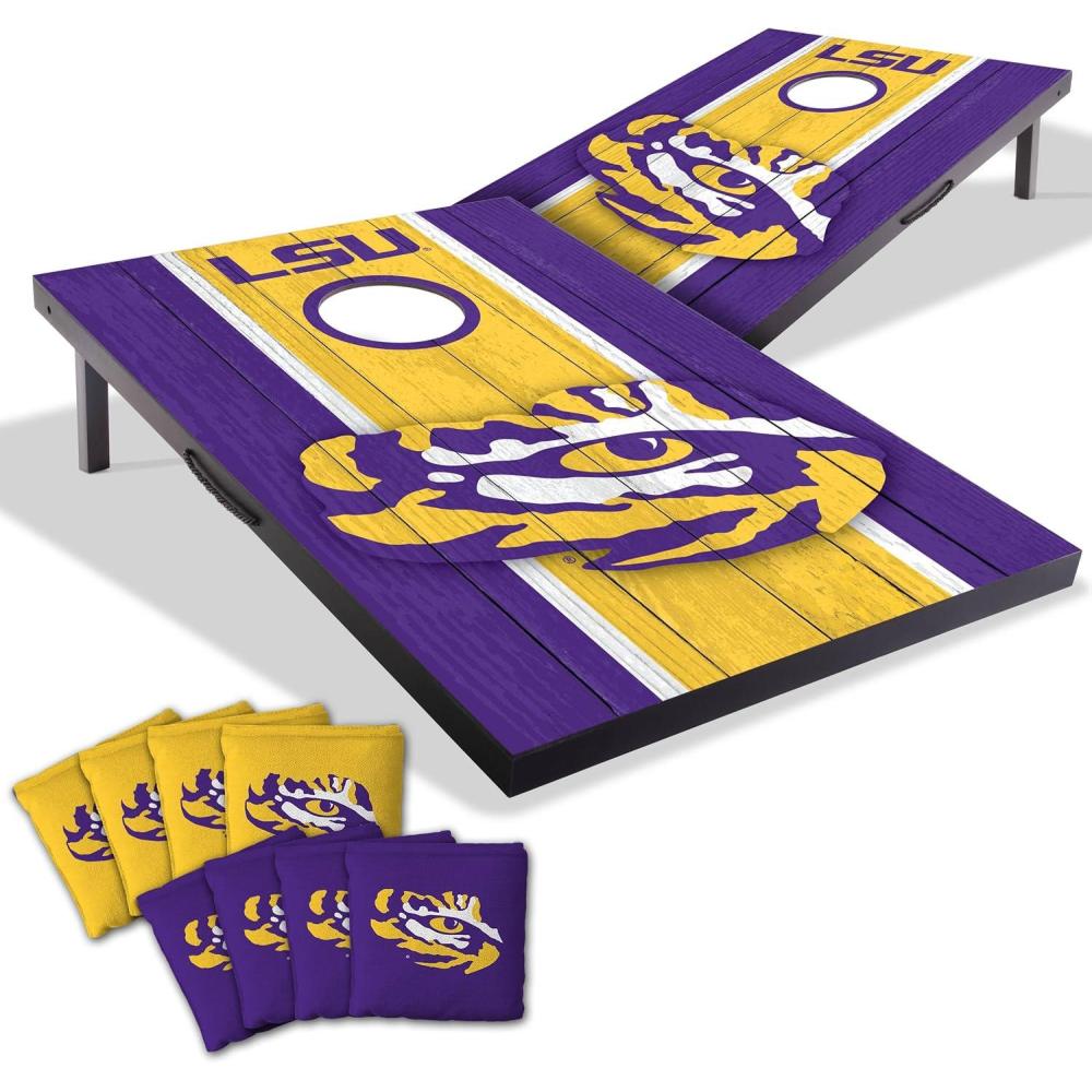 image:imageYouTheFan NCAA 2 x 3 Portable Cornhole Game with Logo BagsLSU Tigers