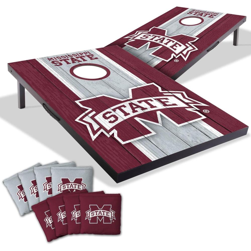image:imageYouTheFan NCAA 2 x 3 Portable Cornhole Game with Logo BagsMississippi State Bulldogs