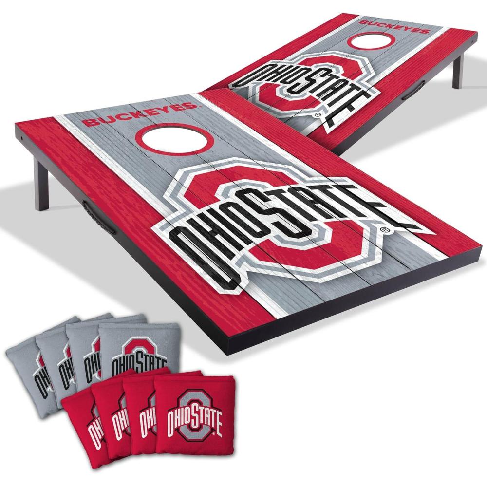 image:imageYouTheFan NCAA 2 x 3 Portable Cornhole Game with Logo BagsOhio State Buckeyes