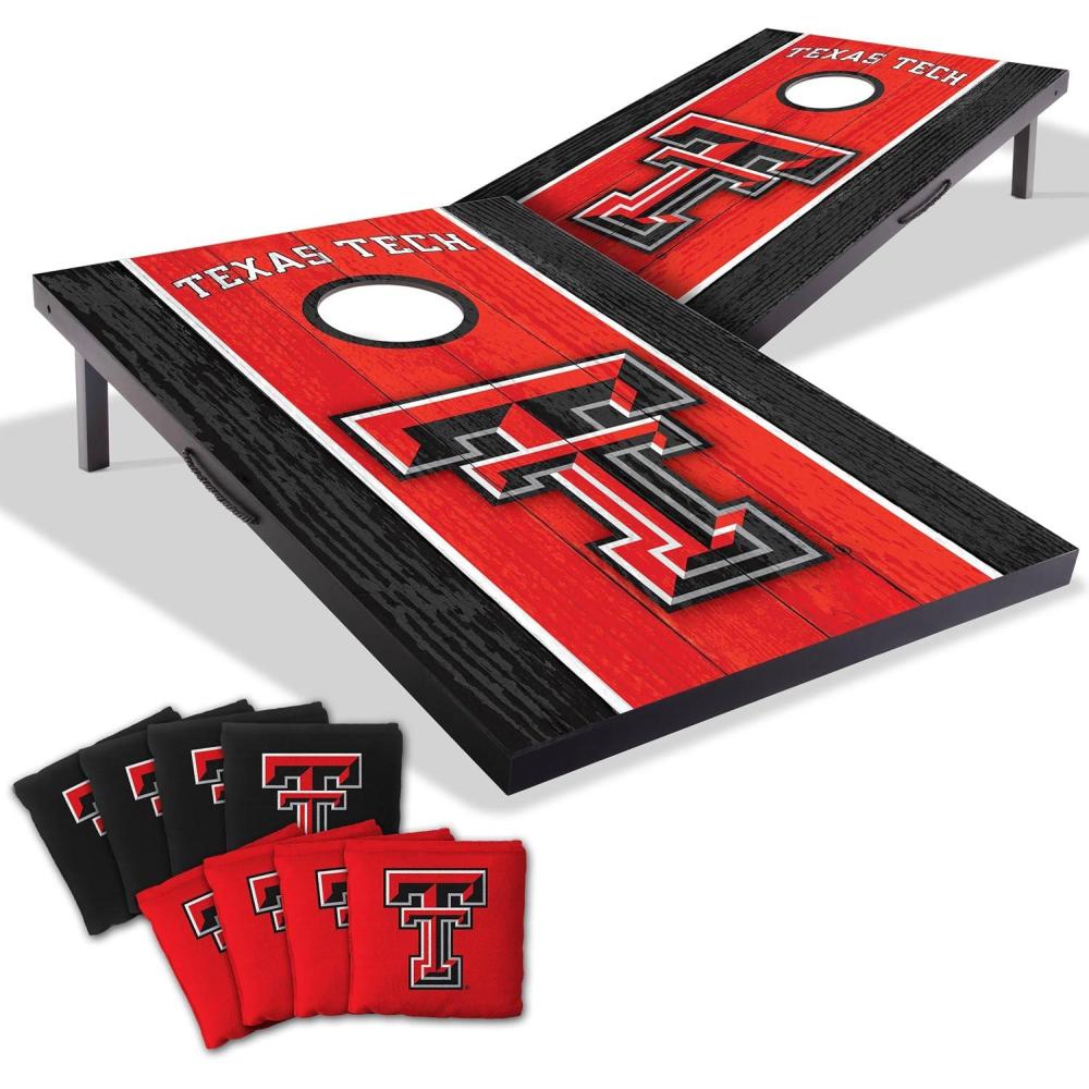 image:imageYouTheFan NCAA 2 x 3 Portable Cornhole Game with Logo BagsTexas Tech Red Raiders