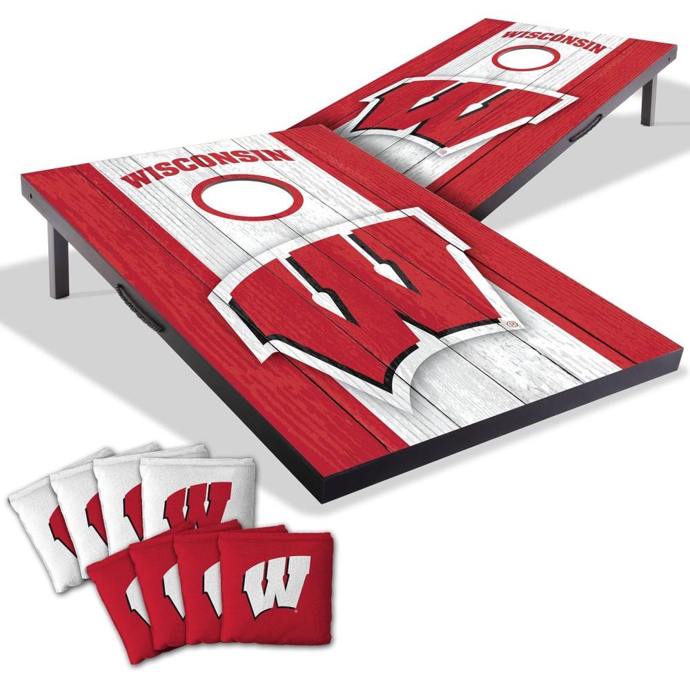 image:imageYouTheFan NCAA 2 x 3 Portable Cornhole Game with Logo BagsWisconsin Badgers
