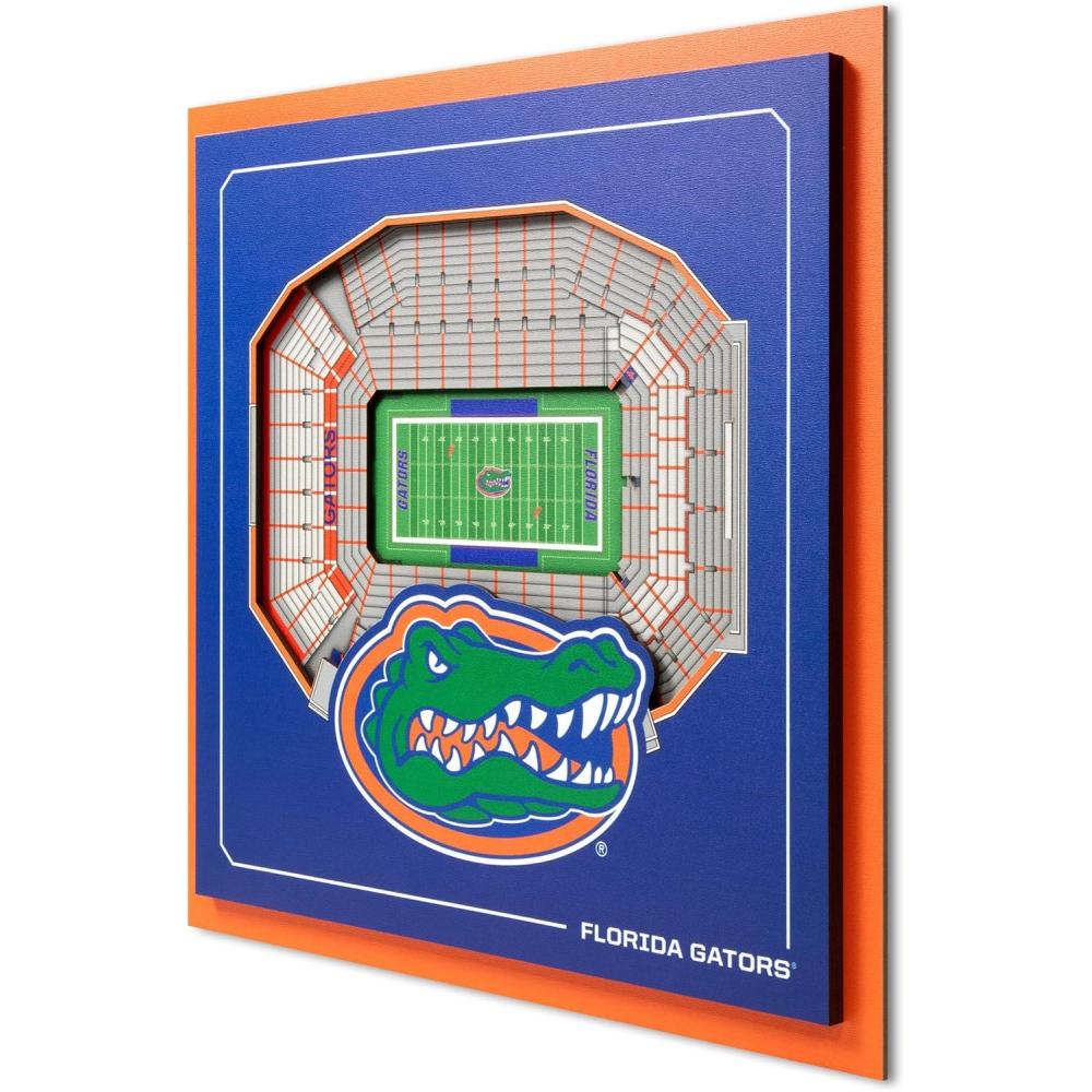 image:imageYouTheFan Officiallylicensed NCAA Stadium Series 3D Wall Art multilayer team stadium replica detailed sports fan gift indoor decorFlorida Gators
