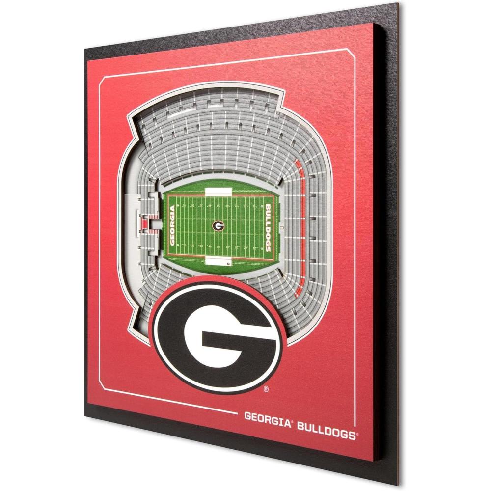 image:imageYouTheFan Officiallylicensed NCAA Stadium Series 3D Wall Art  multilayer team stadium replica detailed sports fan gift indoor decorGeorgia Bulldogs