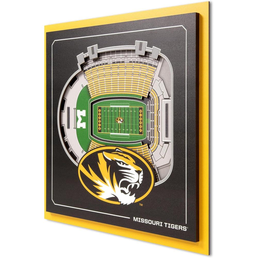 image:imageYouTheFan Officiallylicensed NCAA Stadium Series 3D Wall Art multilayer team stadium replica detailed sports fan gift indoor decorMissouri Tigers