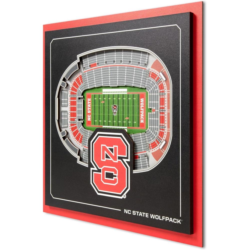 image:imageYouTheFan Officiallylicensed NCAA Stadium Series 3D Wall Art multilayer team stadium replica detailed sports fan gift indoor decorNC State Wolfpack
