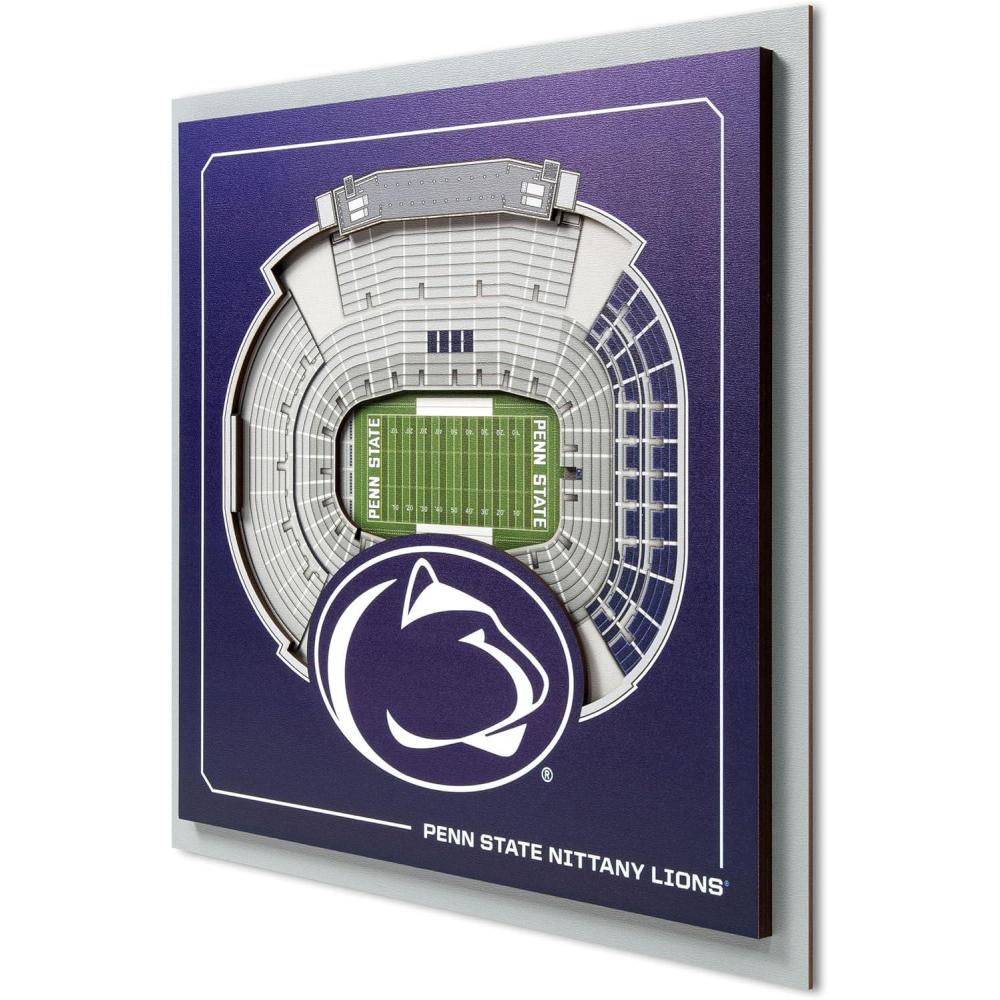 image:imageYouTheFan Officiallylicensed NCAA Stadium Series 3D Wall Art multilayer team stadium replica detailed sports fan gift indoor decorPenn State Nittany Lions