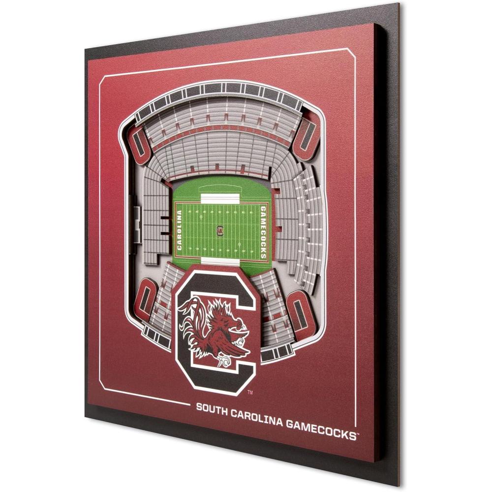 image:imageYouTheFan Officiallylicensed NCAA Stadium Series 3D Wall Art multilayer team stadium replica detailed sports fan gift indoor decorSouth Carolina Gamecocks